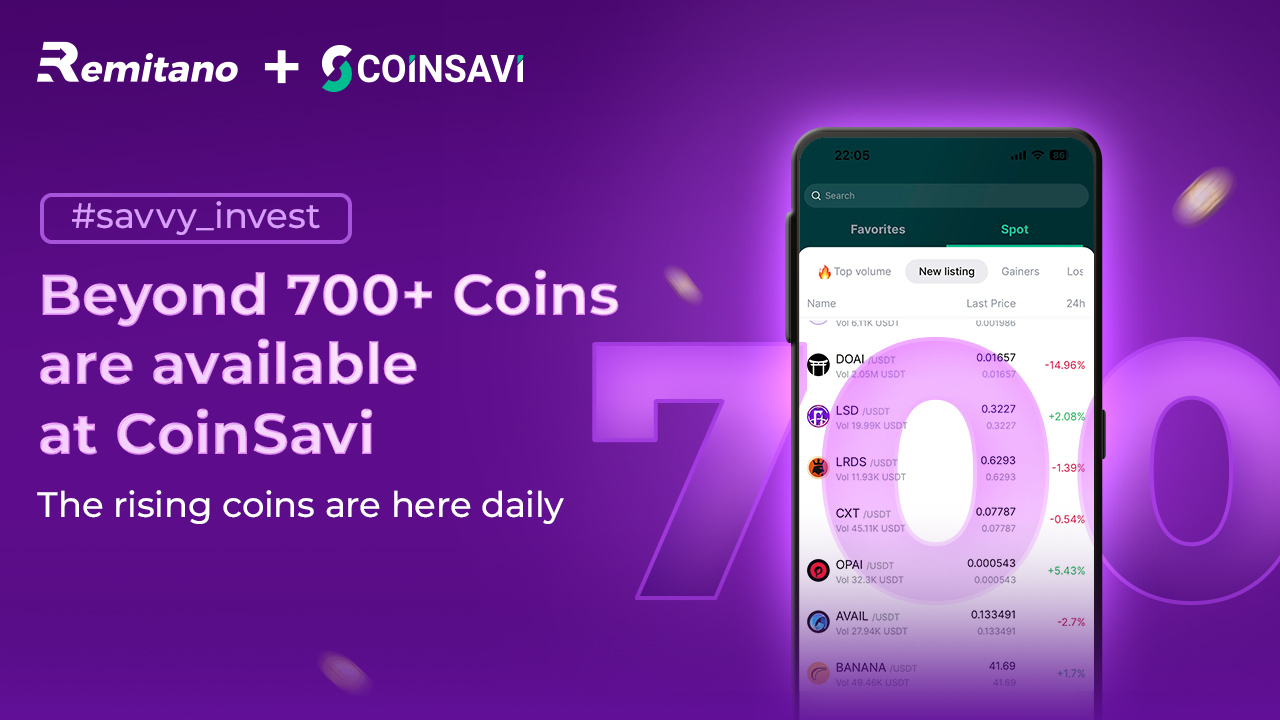 Remitano Strategic Partner Coinsavi Successfully Listing Over 700+ Coins on  the Platform!